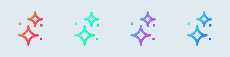 Highlight line icon in gradient colors. Favourite signs illustration. vector