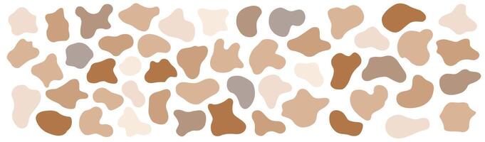 Set of isolated color palette design elements. Modern abstract drawing, fluid effect. vector
