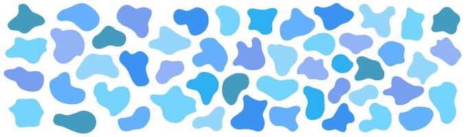 Set of isolated color palette design elements. Modern abstract drawing, fluid effect. vector