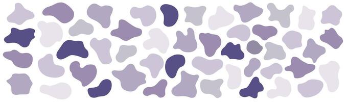 Set of isolated color palette design elements. Modern abstract drawing, fluid effect. vector
