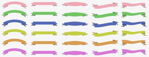 Multicolored ribbons on a light background. Illustration. vector