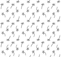 Seamless pattern of sketch dandelion flower vector
