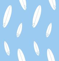 Seamless pattern of sketch surfboard vector