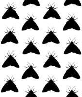 Seamless pattern of doodle sketch moth silhouette vector