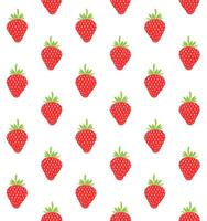 Seamless pattern of sketch strawberry vector