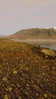 The river flows from a mountain lake video