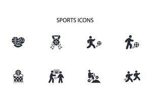 Sports icon set..Editable stroke.linear style sign for use web design,logo.Symbol illustration. vector