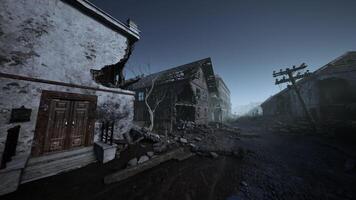 Building Covered in Rubble From Explosions video