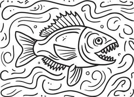 Illustrator Artwork of piranha vector