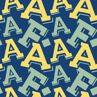 Seamless alphabet pattern design vector