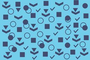 Geometric Abstract Backgrounds Design. Composition of simple geometric shapes on a blue background. For use in Presentation, Flyer and Leaflet, Cards, Landing, Website Design. vector