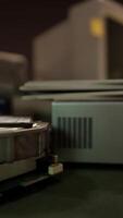 Old computers from the 80s in an abandoned computing center video