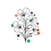 flowers illustration isolated on white background vector