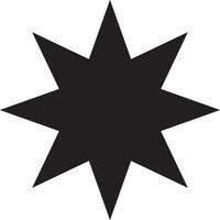 Eight point star icon isolated on white background . Star icon with eight pointed . illustration vector