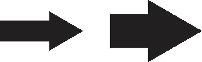Arrow icon set isolated on white background . Arrow icon set in different sizes . illustration vector
