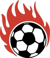 Soccer Ball in Flames vector