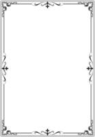 Elegant Ornate Border Frame A classic and timeless design, this ornate border frame features intricate flourishes and scrolls, adding a touch of sophistication and vintage charm to any document, cert vector