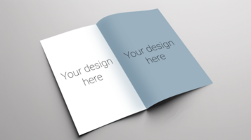 Mockup of a booklet or brochure in expanded form psd