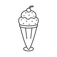 Ice cream outline design on white background for children activity with black and white image vector
