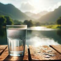 Glass of water photo