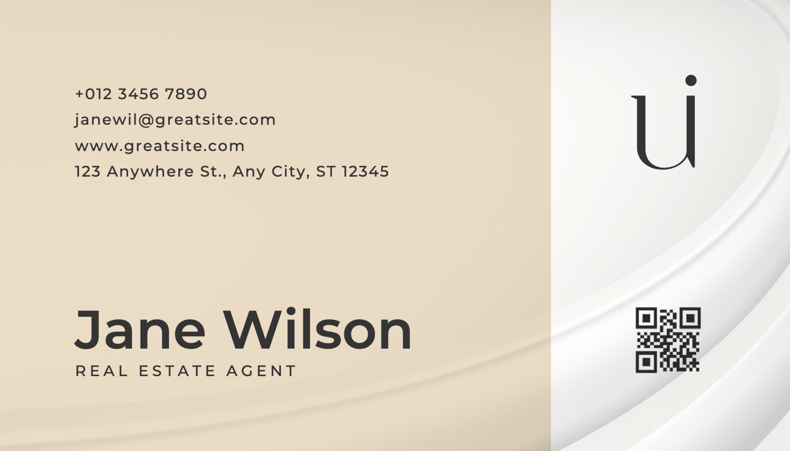 Minimalist Real Estate Agent Business Card