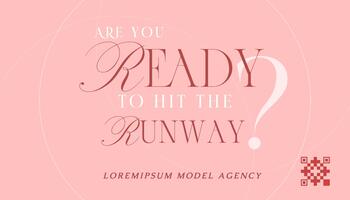 Model Agency Manager Name Card Minimalist Feminine Template