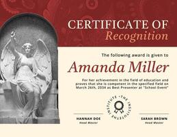 education certificate design template