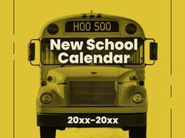New School Calendar Template