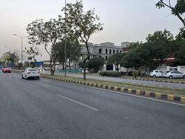 low angle view of city traffic in Lahore, Pakistan on June 3, 2024. photo