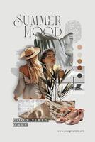 Summer Moodboard Pinterest Graphic template