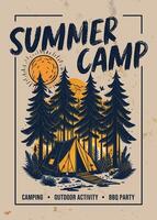 Summer Camp Invitation Cards Template