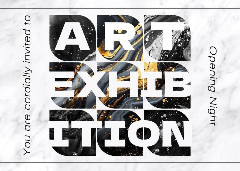 Art Exhibition Invitation Card Template