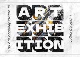 Art Exhibition Invitation Card Template