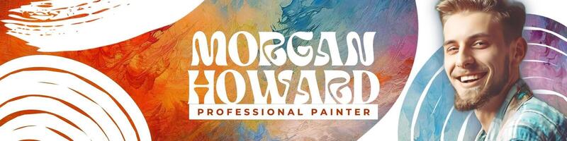 Colorful Painter Linkedin Banner template