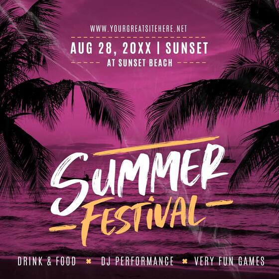 Summer Festival Instragram Post