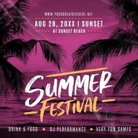 Summer Festival Instragram Post template