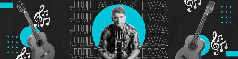Black Acoustic Guitar Player Linkedin Banner