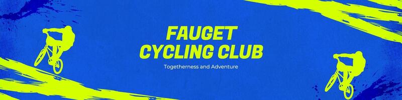 blue green neon cycling club linkedin template