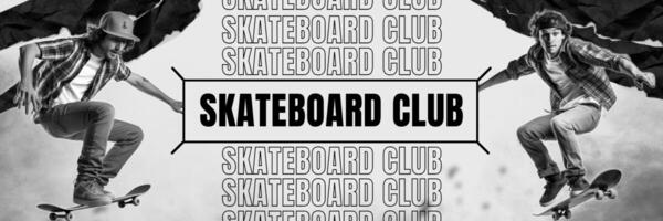 Skateboard Club Twitter Header Template