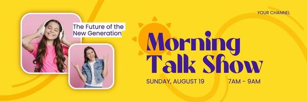 Morning Talk Show X Banner template