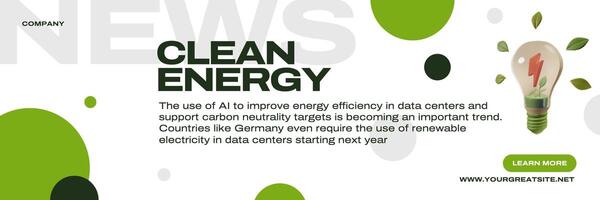 Clean Energy New X Banner template