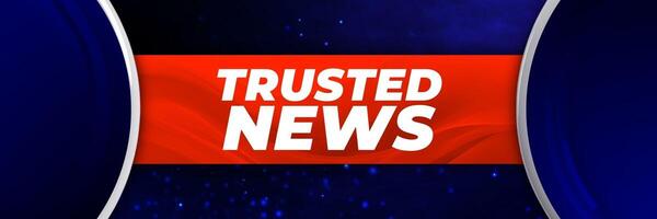 Dark Blue and Red News Twitter Header template