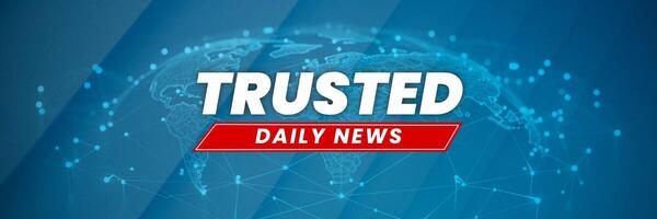 Blue and Red Modern News Twitter Header template