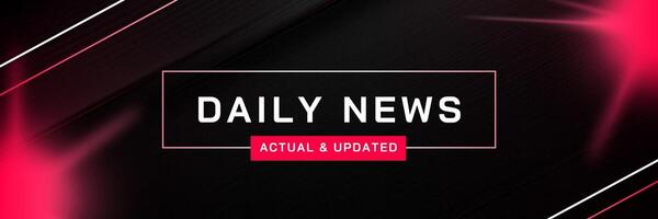 Black and Pink Minimal News Twitter Header template