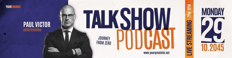 Talk Show Entrepreneurial Podcast template