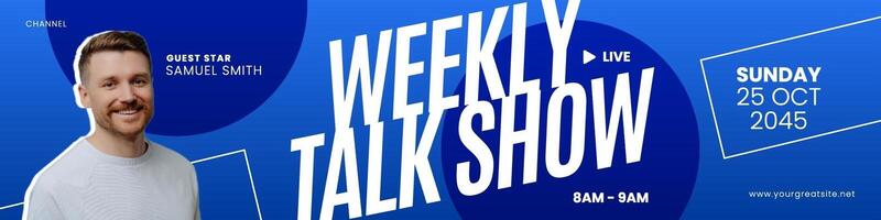 Weekly Talk show Linkedin Banner template