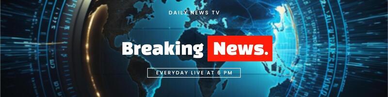 Minimalist Breaking News Linkedin Banner template
