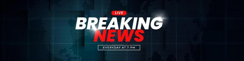 Minimalist Live Breaking News Linkedin Banner template