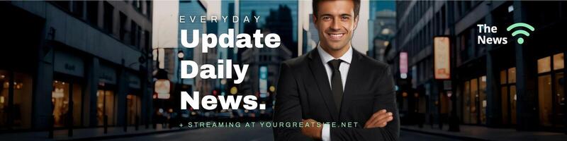 news linkedin banner social media template ideas
