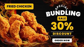 Fried Chicken Bundle Discount Twitter Post template